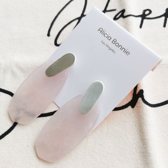Alicia Bonnie Earrings - Cathy - Rose Quartz Silver - Picture 2 of 3